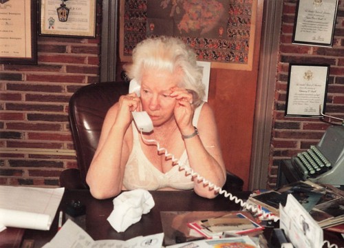 Woman phone 1980s snapshot - phone,