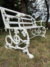 Original Coalbrookdale Bench Garden Cast Iron Bench Dog and Snake 