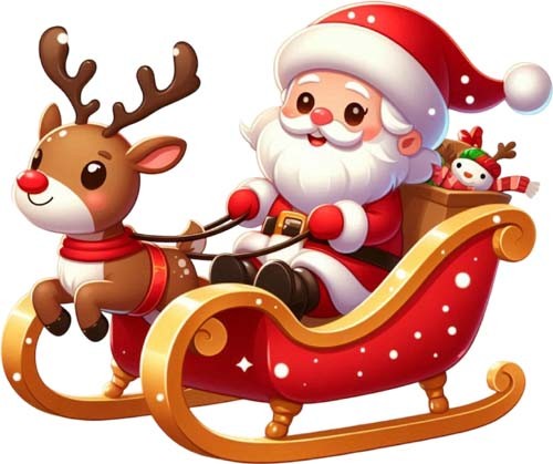 Christmas santa reindeer - christmas,