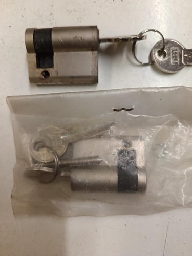 Half barrel garage door lock - half,