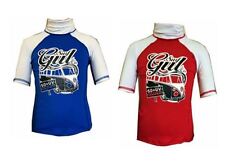 CHILDS RASH VEST UV50+ Sun Protection Swimwear Beach Top VW CAMPERVAN Gul Tshirt