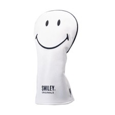 Smiley Originals Classic Fairway Headcover White Novelty Golf Plush Lined Cover