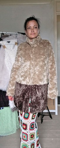 Warehouse baige brown - faux, fur