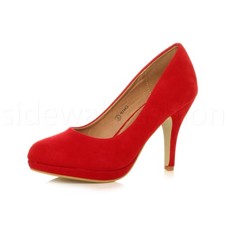 Womens ladies high mid heel