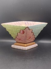 Antique Vintage Art Deco Flower Vase & Frog Myott Pottery Hand Painted  RF600#01