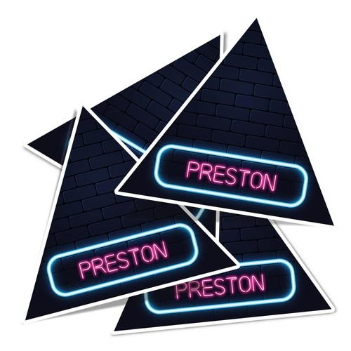 Triangle vinyl stickers - 4x,