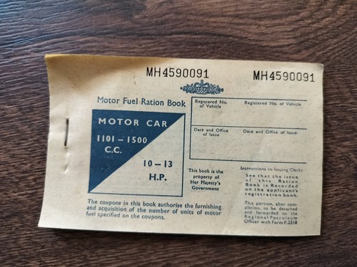Motor fuel ration book - motor,