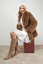 Oasis Taupe Knee High Boots Womens Casual Boots