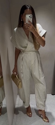 Zara summer striped jumpsuit - zara,