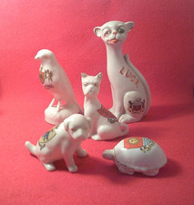 Crested China Job Lot Animals Norwich,Bath,Willesden,Seaford, Weston