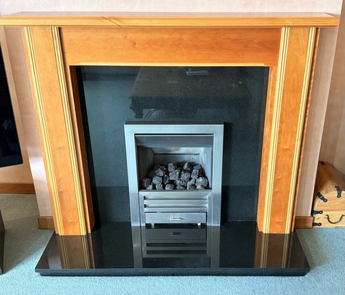 Gazco stainless steel gas fire