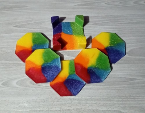 Handmade resin hexagon shaped
