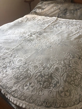 Maltese embroidered cutwork and handmade lace tablecloth,