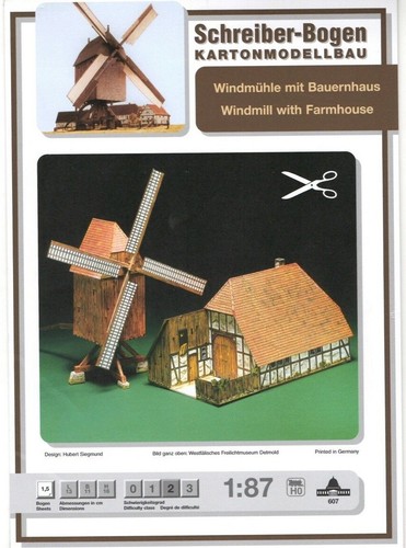 Card model kit windmill - card,