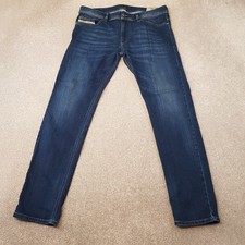 Diesel Mens Jeans 34x32 Blue Thavar-XP R55L8 Slim Skinny Denim Stretch W34 L32