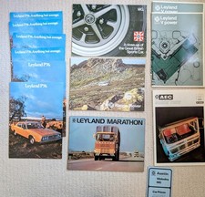 13x Retro 1970s British Leyland Car Truck Brochures. P76. Range Rover. MG....