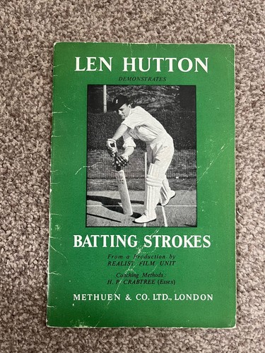 Len hutton batting stroked - len,