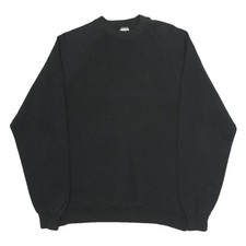 JERZEES Mens Black Sweatshirt XL Crew Neck Cotton Blend Pullover Casual