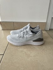 Nike Epic React Flyknit 2 Men’s White Platinum Trainers Size UK 9.5