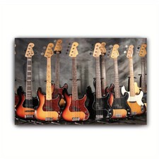 Guitars Wall Art Printed on