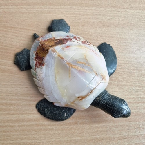 Carved marble stone turtle - marble,