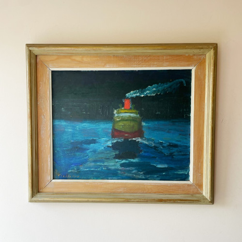 Vintage mid century framed - mid-century,