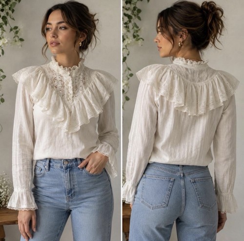 Vintage victorian lace ruffle - victorian,