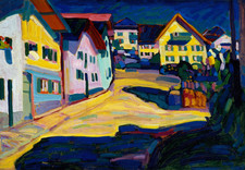 Colorful Village Street Poster