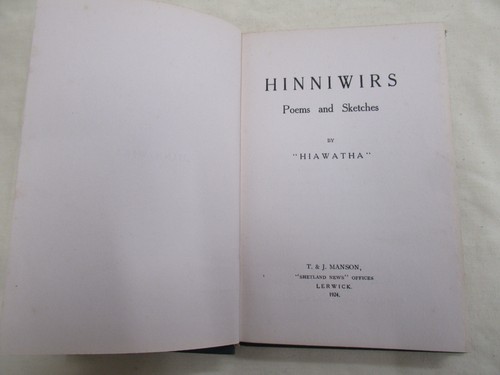 Hinniwirs shetland poems - shetland,