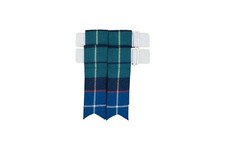 100% Wool Tartan Kilt Flashes with White Garters - Various Scottish Clans