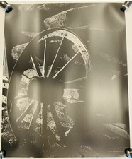 William Helvey  Open Ed Fine Art Photography Print COA 1973 Wooden Wagon Wheel