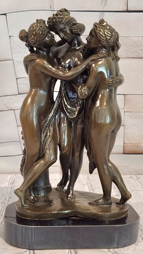 Fine art bronze three graces - art,