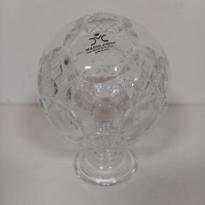RARE Mario Cioni Lead Crystal Football Globe Glass Ornament