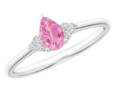 14k Solid Gold Pink Sapphire