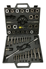 TAP AND DIE SET 45PC UNF UNC