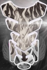 SUZUKI GSF GSXR GSR Bandit 600 1200 650 1250 etc - Motrax Tank Pad Black Flame