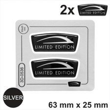 2x Limited Edition 3D Gel Domed Square Stickers Decal High Gloss Badge Car Moto