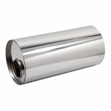 Universal 304 Stainless Steel Exhaust Silencer, Round, Diagonal Offset Variants