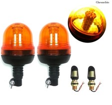 Led Din Pole Orange Warning Beacon Lights For John Deere Truck Tractor