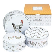 Cake Storage Tins Set of 3 Airtight - Cupcake Biscuit Tin Storage Box