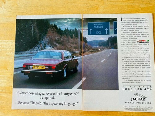 Jaguar xj6 1992 poster advert - poster,