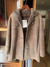 Vintage Morlands Sheepskin Coat Womens UK 12 Brown Colour 