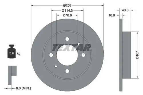 Brake disc solid 92117103 - 2x,