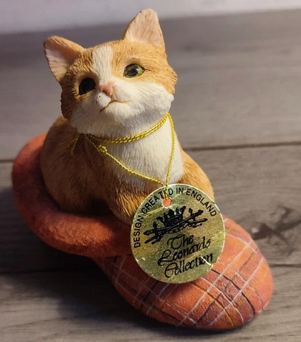 Vintage ginger and white cat - white,