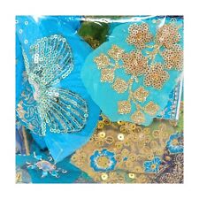 Blue & Green Sari Craft Fabric