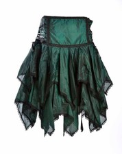 Dark Star Skirt Green Poly Silk Size LXL