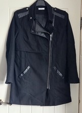 Promod Black Trench Coat With