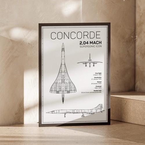 Concorde blueprint poster - blueprint,
