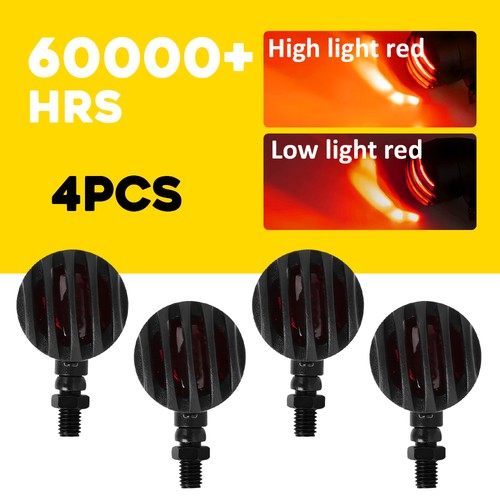 4pcs motorcycle red led - red, bulle