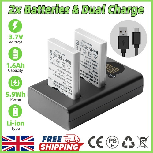 2pcs el5 batteries 1600mah - 2pcs,